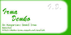 irma demko business card